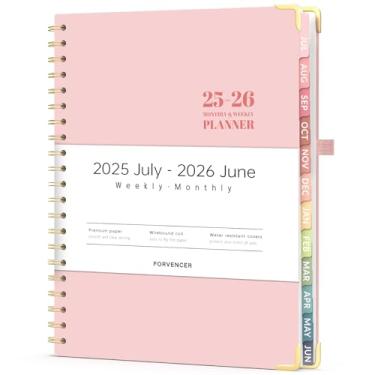 Imagem de Forvencer Agenda 2025, agenda planejadora semanal e mensal de capa dura, de janeiro a dezembro de 2025, agenda, agenda, agenda, 21,6 x 28 cm, com encadernação espiral, guia mensal para escola,