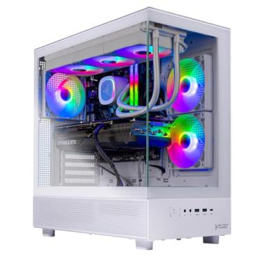 Imagem de Skytech Gaming PC Desktop Azure 3, Ryzen 7 7800X3D 4,2 GHz (5GHz), NVIDIA RTX 5080 16GB, SSD NVMe de 1TB, 32GB DDR5 RAM 6000 RGB, 850W Gold ATX 3 PSU, ARGB AIO de 360 mm, Wi-Fi, Win 11