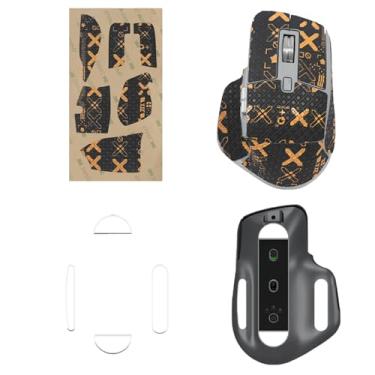 Imagem de NOUKAJU Fita de aderência de mouse para Logitech MX Master 3S, bordas curvas arredondadas, patins, kit de atualização de mouse profissional pré-cortado resistente ao suor autoadesivo (almofada de pé +