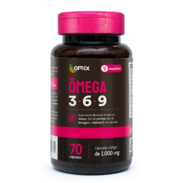 Imagem de Suplemento Alimentar Omix Ômega 3.6.9 Mulher 70 Cápsulas