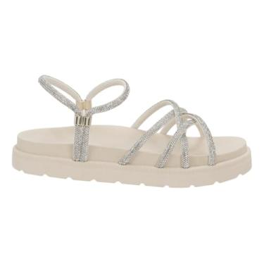 Imagem de Papete Feminina Sandália Brilhante Original Chinelo Nuvem (Bege, BR, Adulto, Numérico, 36)