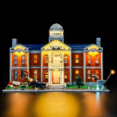 Imagem de LocoLee Kit de luz LED compatível com Lego X-Men: The X-Mansion, conjunto de iluminação criativa acessórios compatíveis com Lego 76294 X-Men: X-Mansion, sem modelos apenas luz (versão padrão)