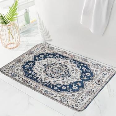 Imagem de Tapete vintage de 6 x 7 cm, geométrico, tribal, navajo, étnico, chique, boho, macio, lavável, pequeno capacho de entrada, cozinha, sala de jantar, sala de estar, banheiro, escritório, quarto, tapete