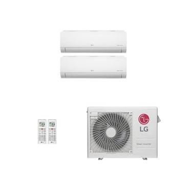 Imagem de Ar-Condicionado Multi Split Inverter LG 21.000 (1x Evap HW 9.000 + 1x Evap HW 18.000) Quente/Frio 220V