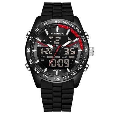 Imagem de relógio masculino esportivo digital duplo display  à prova d`água