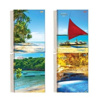 Imagem de Caderno Espiral Pequeno 1/4 Capa Flexivel 96 Folhas-Pct 10Un