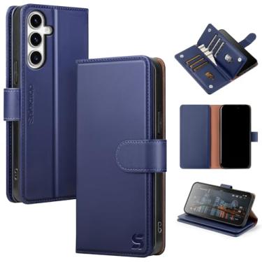 Imagem de Shieldtop Capa carteira compatível com Samsung Galaxy S23 5G com suporte para cartão, mulheres e homens com bloqueio de RFID, capa protetora flip TPU com compartimentos para cartão de crédito, capa de