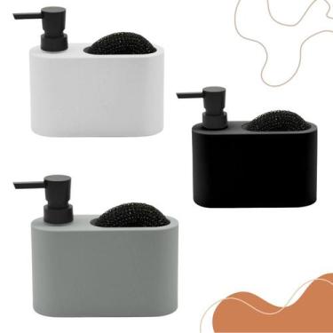 Imagem de Dispenser Detergente 300ml Acqua com Válvula Pump e Organizador de Esp