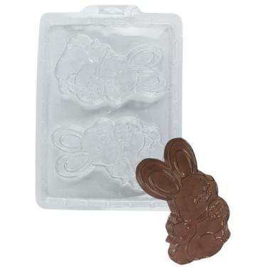 Imagem de 10 Formas Simples P/ Chocolate Placa Coelha Pascoa Coelho - San Felipo