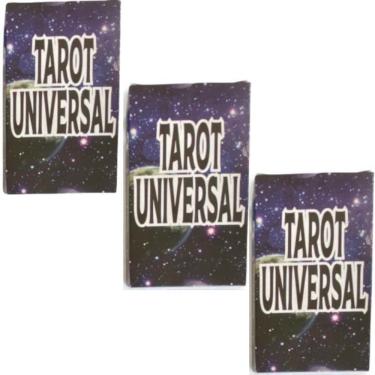 Imagem de Kit 3 Baralhos Tarot Universal Azul 24 Cartas Manual