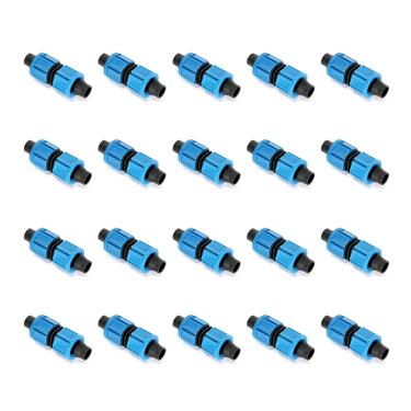 Imagem de Ruimou Conector de fita de gotejamento de 20 peças, encaixe de tubo de irrigação por gotejamento de junta universal de 16 mm, para horticultura em estufa, jardim, construção, irrigação agrícola