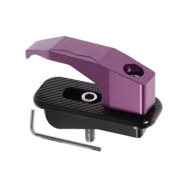 Imagem de REPAIROCK Gancho de suspensão de motocicleta retangular suporte de mala de capacete de motocicleta para scooters bicicletas liga de alumínio parafuso roxo claro chave hexagonal