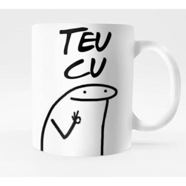 Imagem de Genérico Caneca Meme Flork Teu C* Branca 325 ml Reutilizável Redonda Moderno Porcelana Presente Divertido