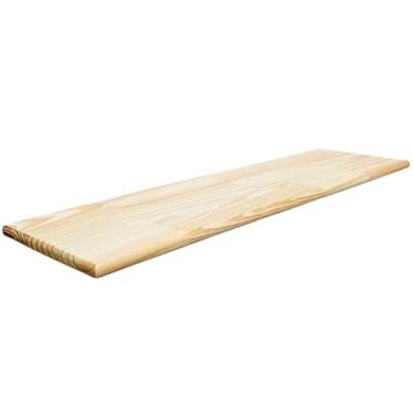Imagem de Prateleira 35 cm de Largura Tabua Madeira Pinus Natural com Borda Boleada Vários Tamanhos (35x90)