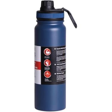 Imagem de Garrafa Térmica Inox 800ml – Antivazamento, Isolamento a Vácuo, Alça Prática – Ideal para Academia, Trabalho e Viagen(azul)
