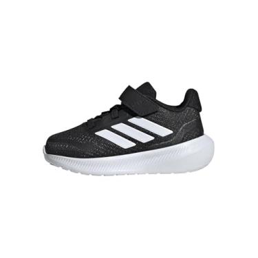 Imagem de adidas Tênis infantil Runfalcon 5 El Metallic Slip On Casual - Roxo, Preto/branco/branco, 6 Toddler