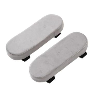 Imagem de Esquirla Almofadas para apoio de braço de cadeira de escritório, confortáveis, macias, com capa removível, cotoveleira, almofada para apoio de braço gamer para, Cinza