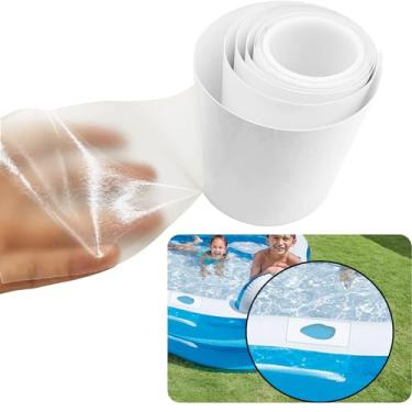 Imagem de KAIHENG Kit de reparo com remendo inflável, rolo de fita TPU impermeável de 8cm x 2m, remendo para reparo de piscina para colchão inflável, casa inflável, boias de piscina, brinquedos infláveis