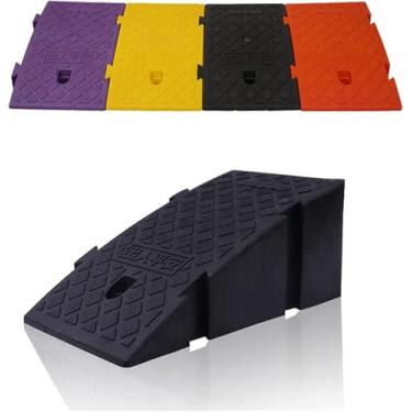 Imagem de Rampa De Meio-fio, Rampas De Meio-fio De Plástico Pvc, Rampa De Piso De Ponte De Limiar 16-20 Cm De Altura Para Garagem, Calçada, Caminhão, Scooter, Bicicleta, Motocicl, Orange, 45x25x19cm