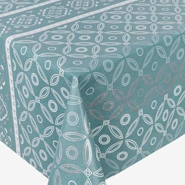 Imagem de Toalha de Mesa Cozinha de Plástico PVC Térmico Para 4 6 e 8 Lugares Várias Estampas Impermeável(CLARICE,6 Lugares)