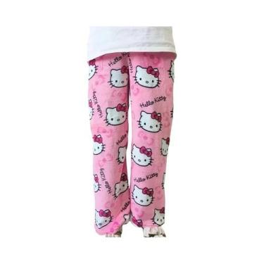 Imagem de Calça de Pijama Feminina Kawaii Hello Kitty - Lã Dupla, Elástica e Mac