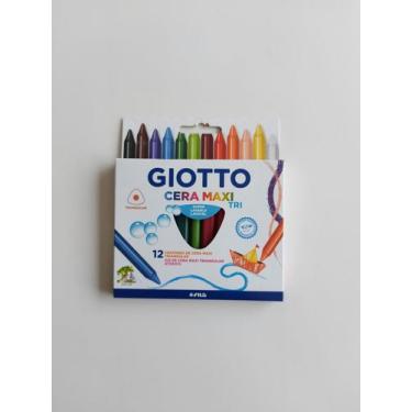Imagem de Giz de cera Giotto maxi triangular com 12 cores