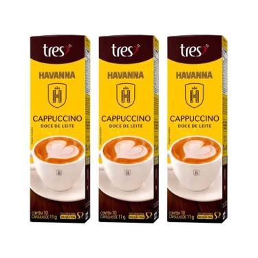 Imagem de Cápsula Cappuccino Doce de Leite Havanna TRES - 3 Corações 30 Unidades