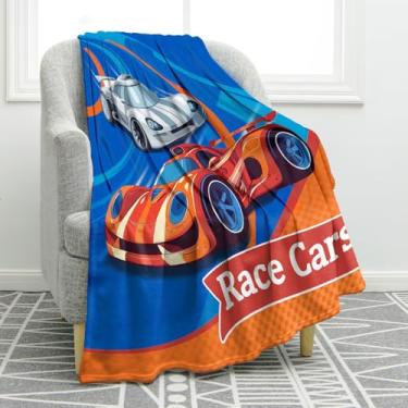 Imagem de Jekeno Cobertor de jogos de carros de corrida para meninos e meninas, presentes para amantes de carros para adultos e crianças, decoração de casa de aniversário de carro de corrida para meninas e