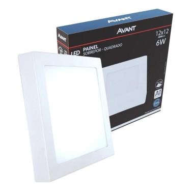 Imagem de Painel Led Alu 6W 6500K Sob. Quadrado Avant