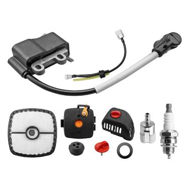Imagem de NTSUMI Kit de filtro de bobina de ignição A411000131 adequado para Echo HC150 HC155 HC160 GT200 GT200R GT225 SRM210 SRM225 Aparador de cerca viva substituir A411000130, kit de ajuste de módulo de