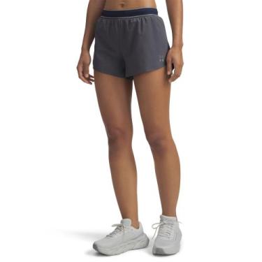 Imagem de Shorts de Corrida Under Armour Halo Run Feminino, Cinza, M