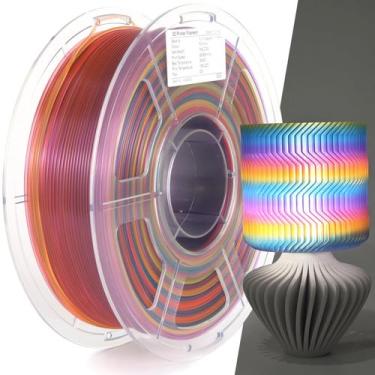 Imagem de Filamento de impressora 3D iSanghu PLA com gradiente transparente de 1