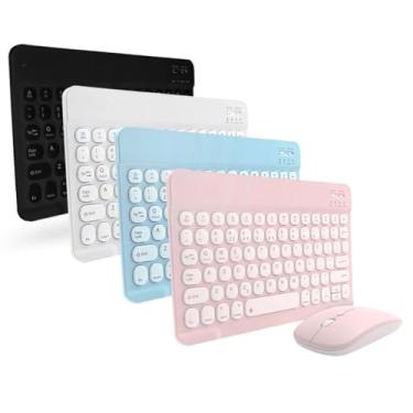 Imagem de Kit Teclado E Mouse Bluetooth Ultrafino Design Elegante Compacto Compatível Celular Tablet Pc Notebook Recarregável(Aleatório)