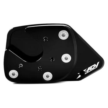 Imagem de BYYINGSUS Compatível com XADV X-ADV 750 2017 2018 X ADV Acessórios de motocicleta Suporte lateral para pé Extensão de almofada de placa de suporte (preto)
