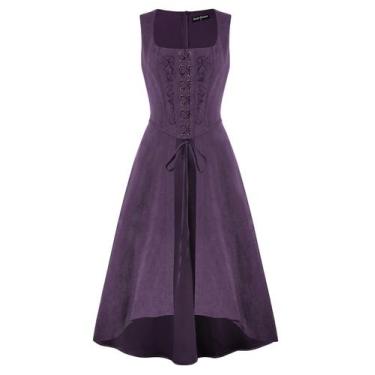Imagem de Vestido medieval Scarlet Darkness Purple Renaissance Overdress 2GG