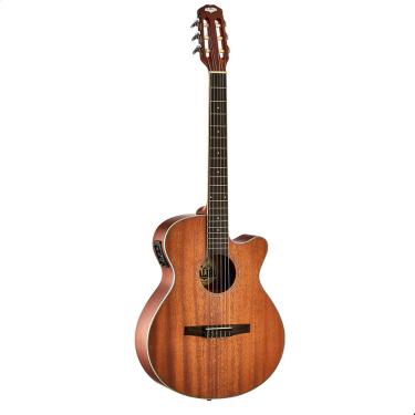 Imagem de Violão Corda Aço Malibu Eletríco Everest Mogno Artístico