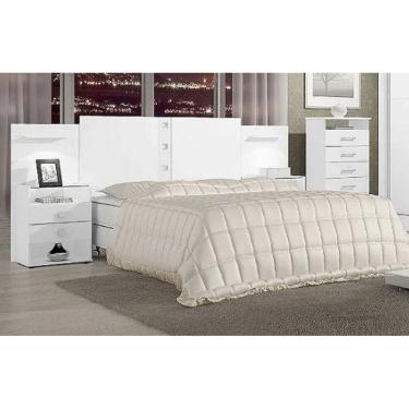 Imagem de Cabeceira Casal/Queen Rubi 100%MDF Branco - D Doro