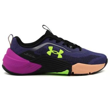 Imagem de Tênis Under Armour Tribase Reps 2 SE Unissex, 36, Marinho, Roxo