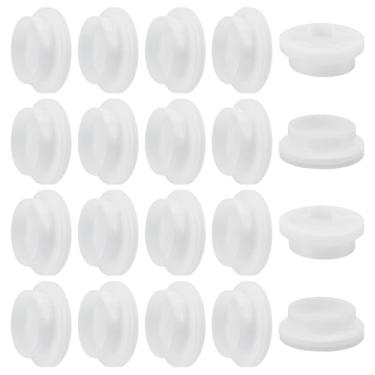 Imagem de GOMKERER 20 peças de tampas, tampas de plástico para parafusos de polietileno, tampas de rosca grossa com junta de silicone para a maioria dos tambores de plástico de 199 litros, tanque de combustível