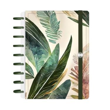 Imagem de Caderno De Disco Iscool Inteligente 140 Folhas Botanics Palm Leaves Musgo M+