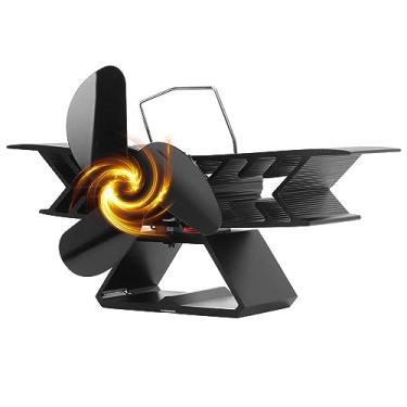 Imagem de ZDHQLHJ Ventilador de fogão a lenha alimentado por calor de 3 lâminas, ventilador térmico não elétrico, para lareiras a lenha fogões a pelotas, uso interno para sala de estar e quarto