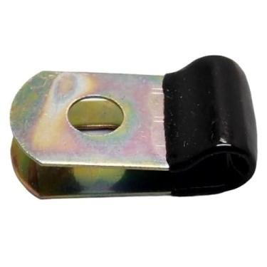 Imagem de 20 peças de clipe de cabo acessórios acolchoados de borracha braçadeira de tubo de aço galvanizado grampos de fio universais