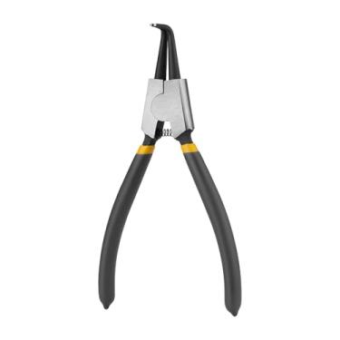Imagem de Alicate de anel, alicate de anel de pressão resistente de 17 cm, alça de imersão de PVC com mandíbula reta/dobrada para remoção de anel de retenção alicate de retenção de precisão