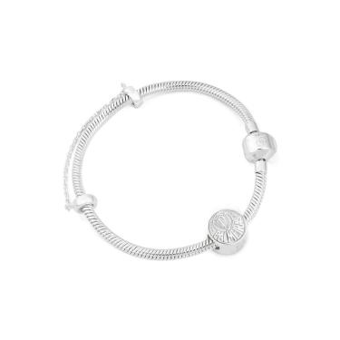 Imagem de Berloque Palmeiras Escudo em Prata 925 + Pulseira 17 cm-Unissex