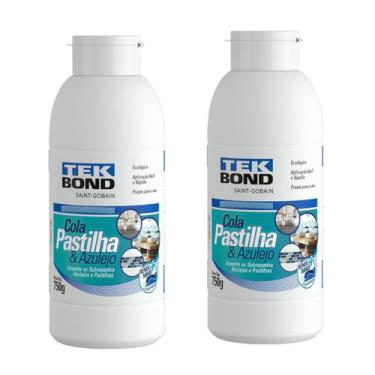 Imagem de Kit 2 Cola Pastilha Mosaico Pisos e Azulejo Tekbond 750g, 750g