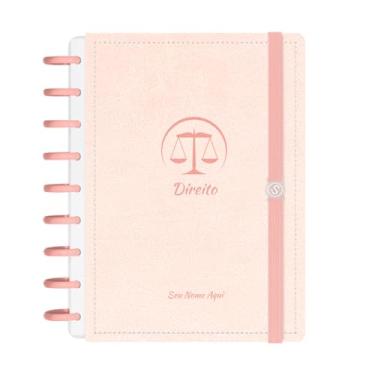 Imagem de Caderno De Disco Iscool Inteligente Personalizado 140 Folhas Profissões Couro Rosa Direito Médio M+