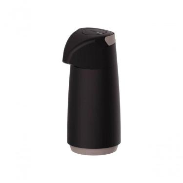 Imagem de Garrafa Térmica Tramontina Exata Preta Ampola De Vidro 1 Litro