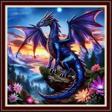 Imagem de Dimxvean Kits de ponto cruz estampado, kits de ponto cruz para adultos iniciantes, kits de bordado gama completa de kits de ponto de cruz estampados, kits de ponto de cruz, padrões de ponto