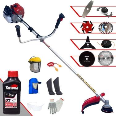 Imagem de Roçadeira Completa Bcj521l + 6 Facas + Epi + Óleo Toyama 2t