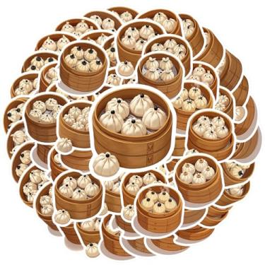 Imagem de 35 peças de adesivos de comida Dim Sum brinquedo caprichoso para notebook, bagagem, celular, laptop, motocicleta, bagagem, telefone